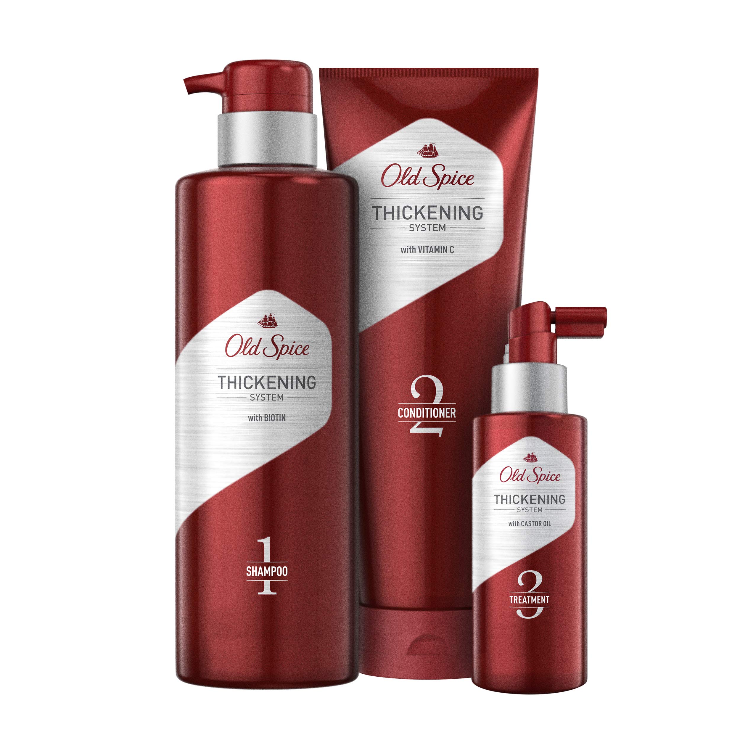 Buy Old Spice Hair Thickening Bundle For Men, Biotin Shampoo, Vitamin C