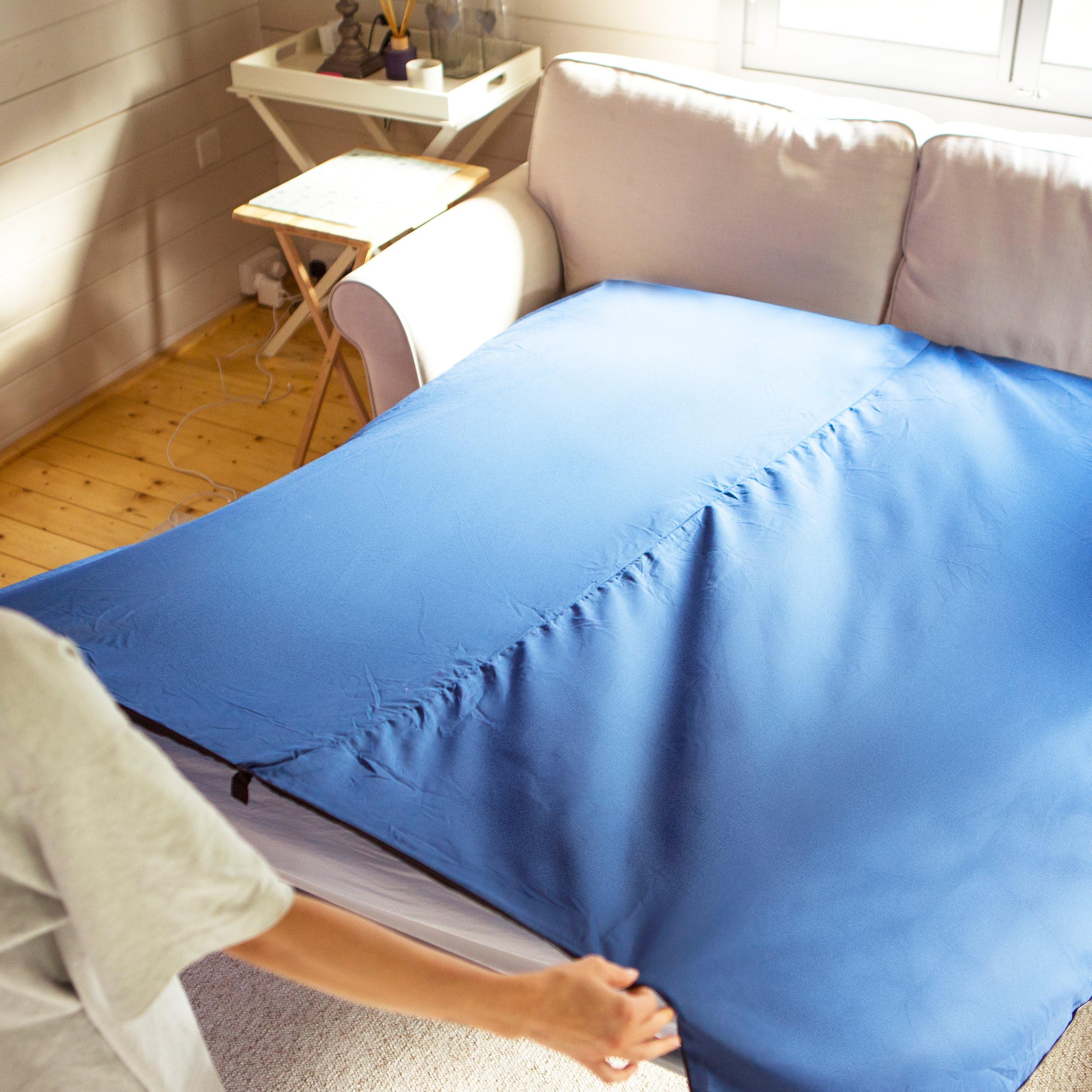 Miqio® Sac de Couchage 2 en 1 avec Fermeture éclair (Gauche ou Droite): Sac de Couchage Ultra-léger et Confortable pour Voyage et Couverture de Voyage XL en 1 – Sac de Couchage intérieur pour l'été