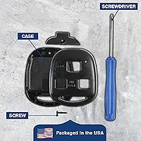 Vista 5 de KeylessOption Estuche de llave de reemplazo para 1997 1998 1999 2000 2001 2002 2003 2004 2005 2006 2007 2008 2009 2010 2011 2012 2013 2014 Lexus