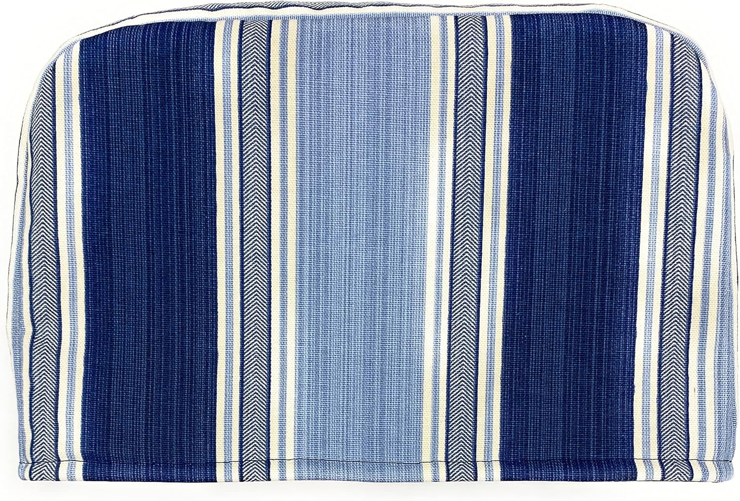 2 Slice Slot Navy Blue Off White Stripes Reversible Toaster Kitchen Appliance Dust Cover Cozy 11.5(l) x 7.5(h) x 5.5(w) She Who Sews