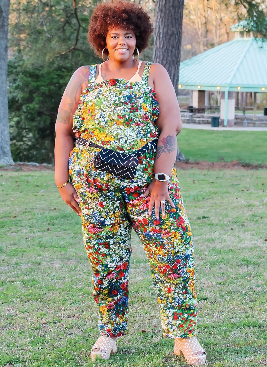 Know Me ME2083W3 Women's Belt Bag and Tapered Overalls Sewing Pattern Packet by Aaronica B. Cole, Design Code ME2083, Sizes 30W-32W-34W-36W-38W