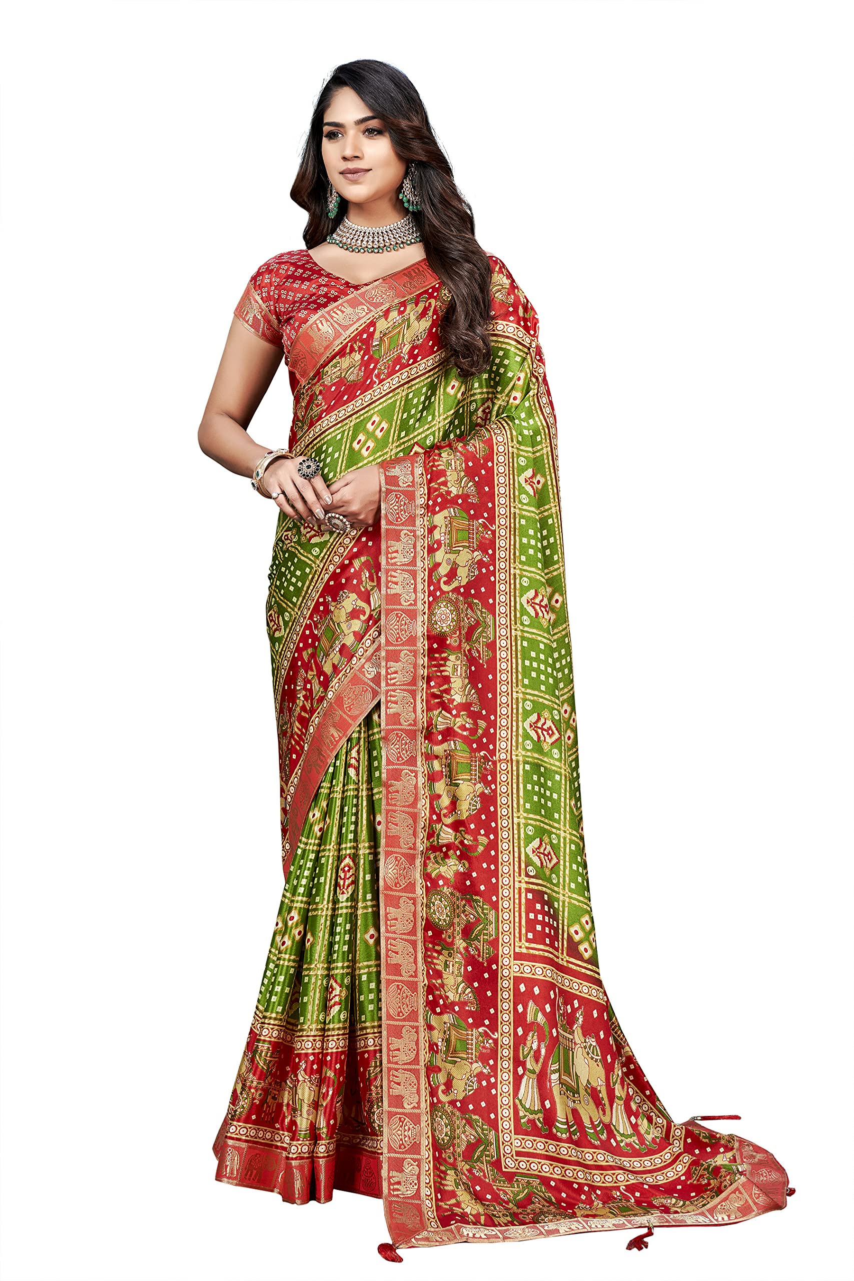 LymioWomen Polyester Women Saree