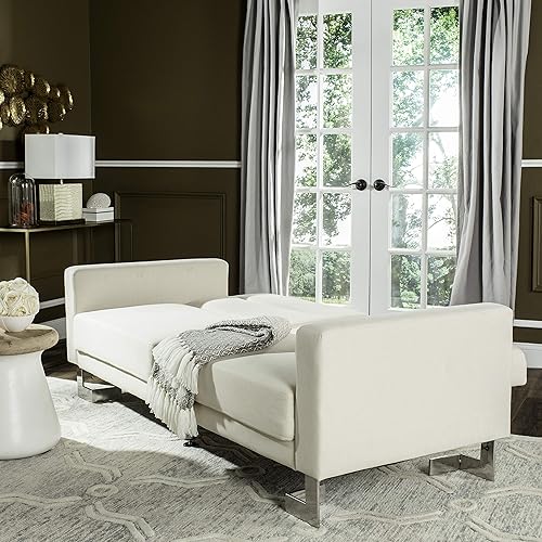 Miniatura 30 de Safavieh Inicio Tribeca Glam Sofá cama plegable de terciopelo azul marino y latón Azul marino/latón,Esmeralda/latón,Rubor /