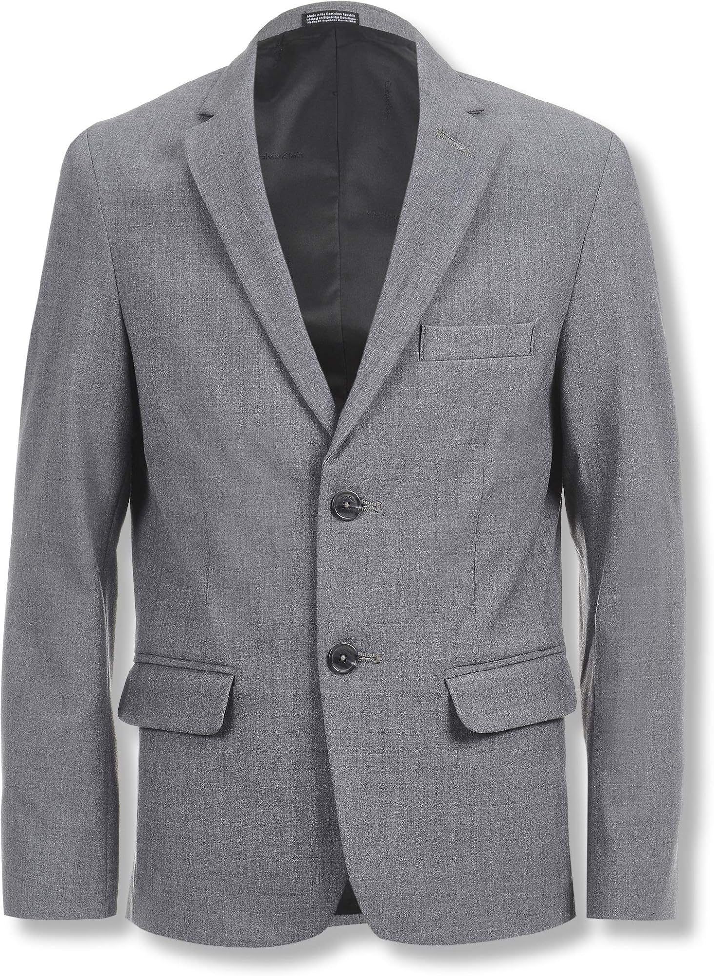 Calvin Klein Boys’ Bi-Stretch Blazer Suit Jacket, 2-Button Single Breasted Closu