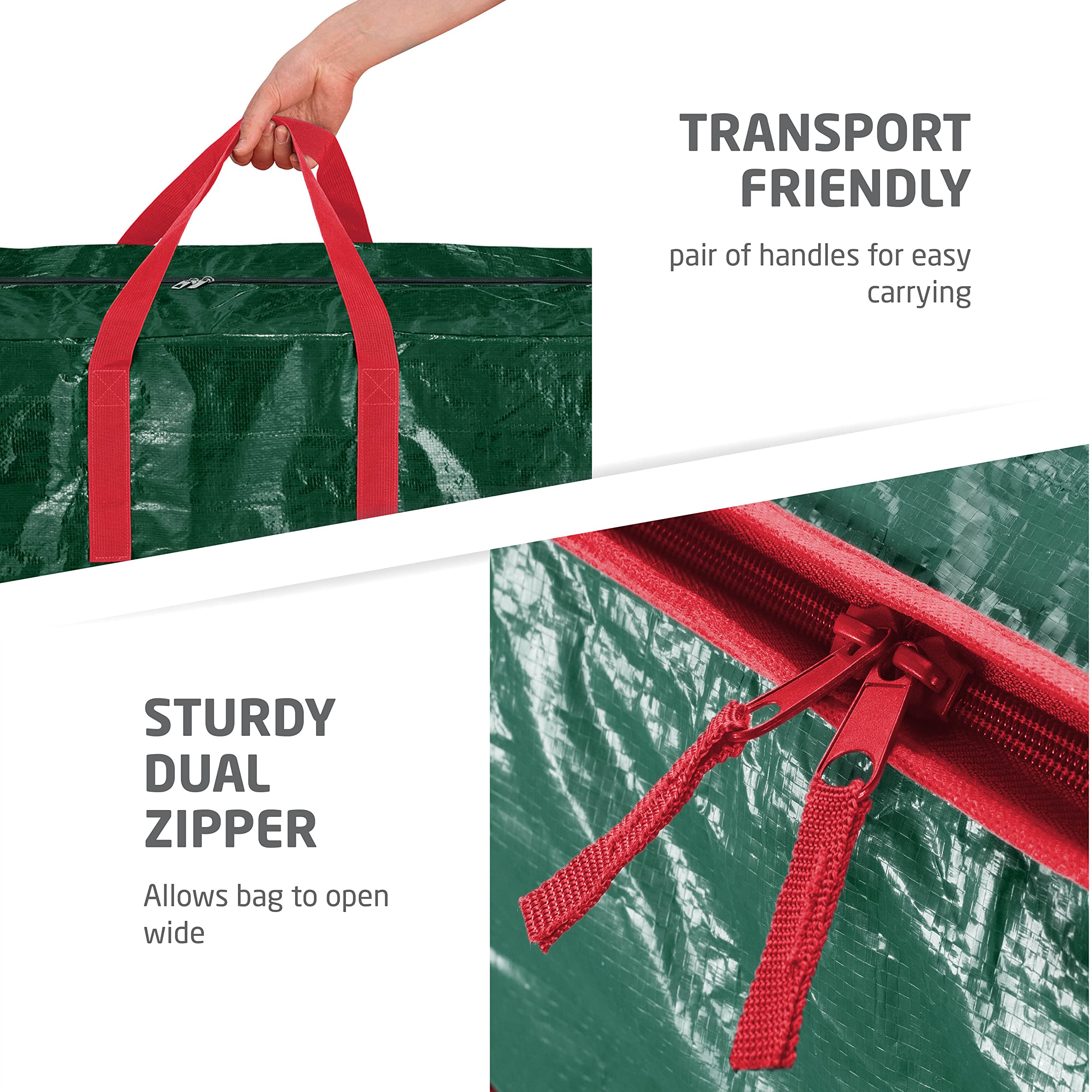 Zober 3Pack Christmas Artificial Tree Storage Bag and Two Garland Bags