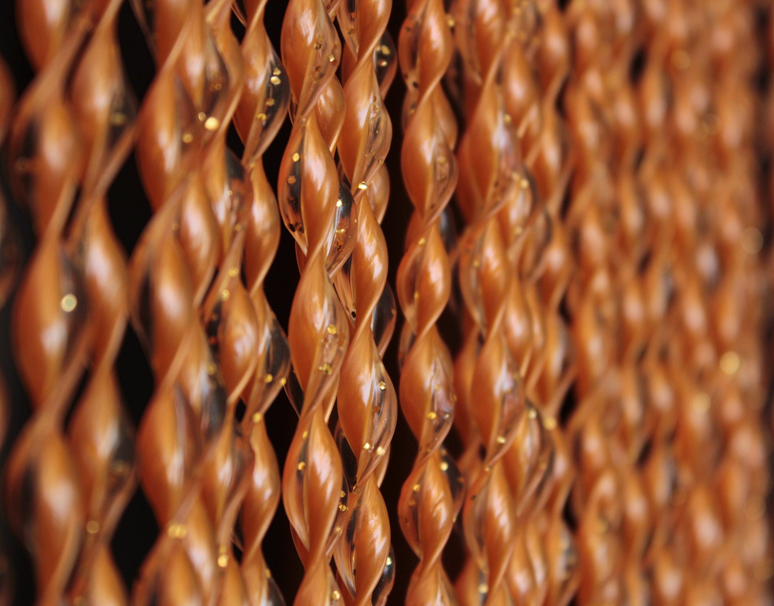 Rideau/Moustiquaire en PVC – modèle 21 - Bâtonnet D'ALUMINIUM - Made in Italy - Mesures Standard (90x200/100X220/120X230/130X240/150X250) - (100 X 220, BRONZE AVEC GLITTER OR [7])
