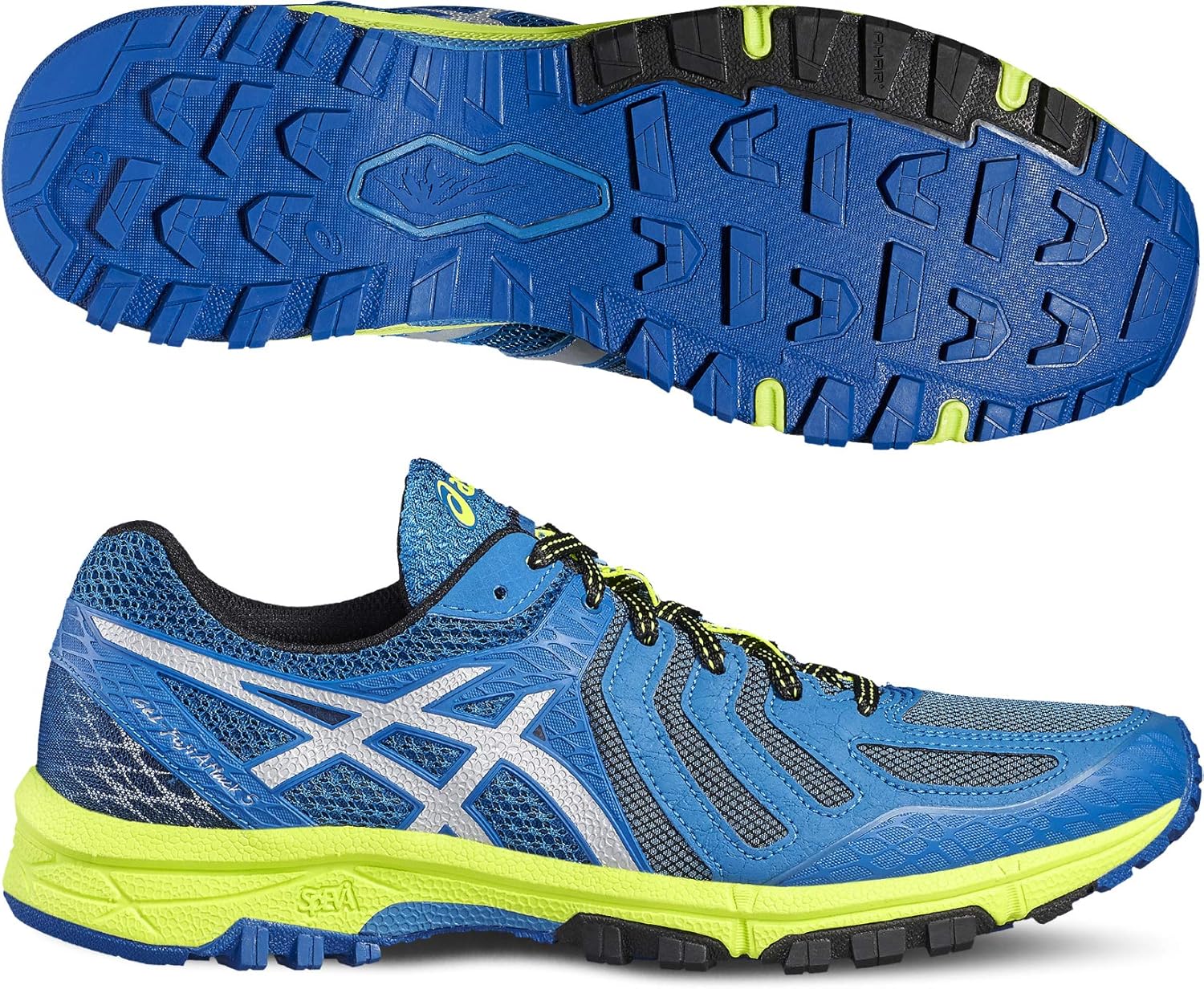 Asics Men's Gel-FujiAttack 5 Trail Running Shoes, Multicolour (Thunder  Blue/Silver/Safety Yellow), 7.5 UK: Amazon.co.uk: Fashion