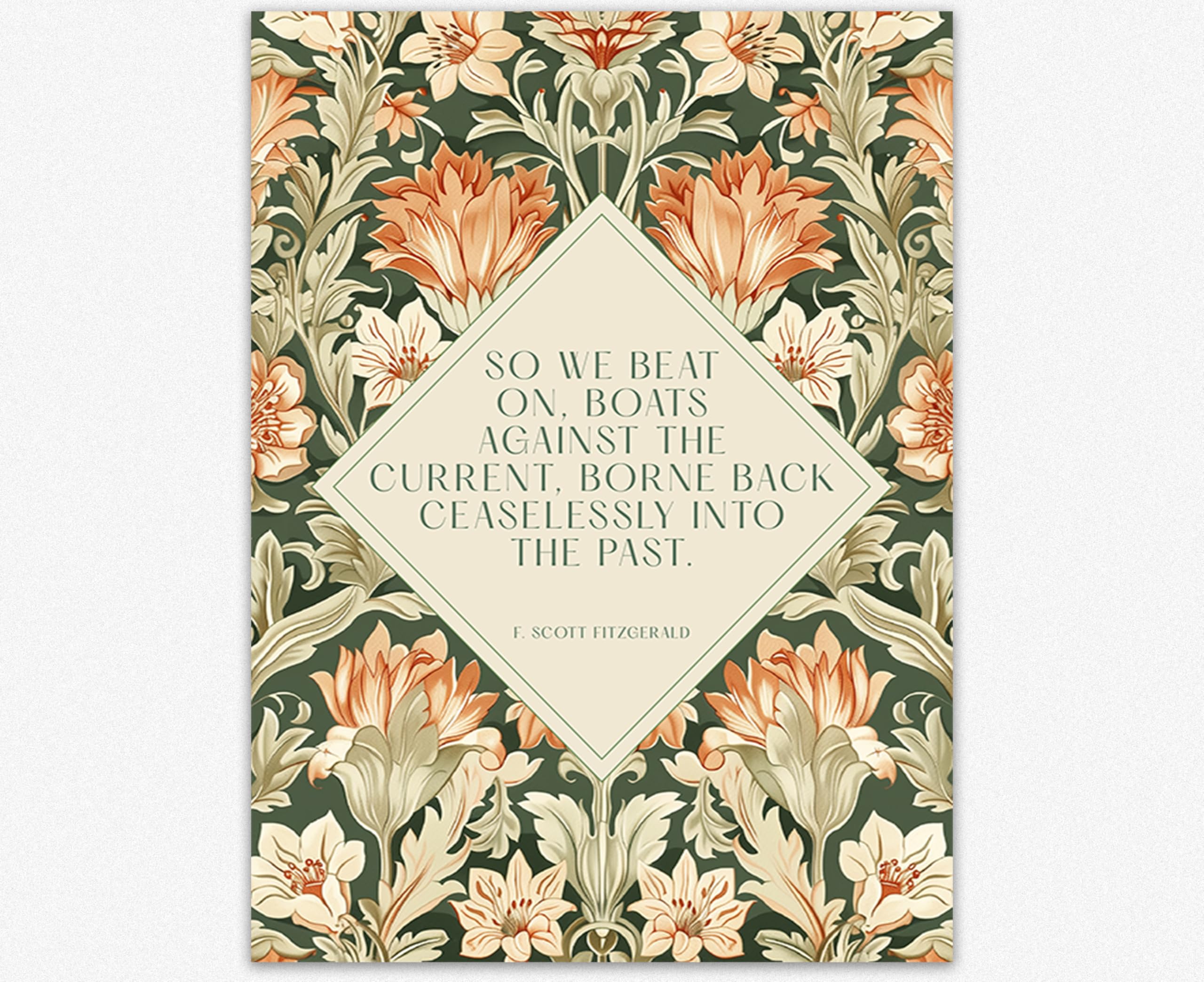 Affiche F. Scott Fitzgerald poésie murale rétro Wallbuddy - 7