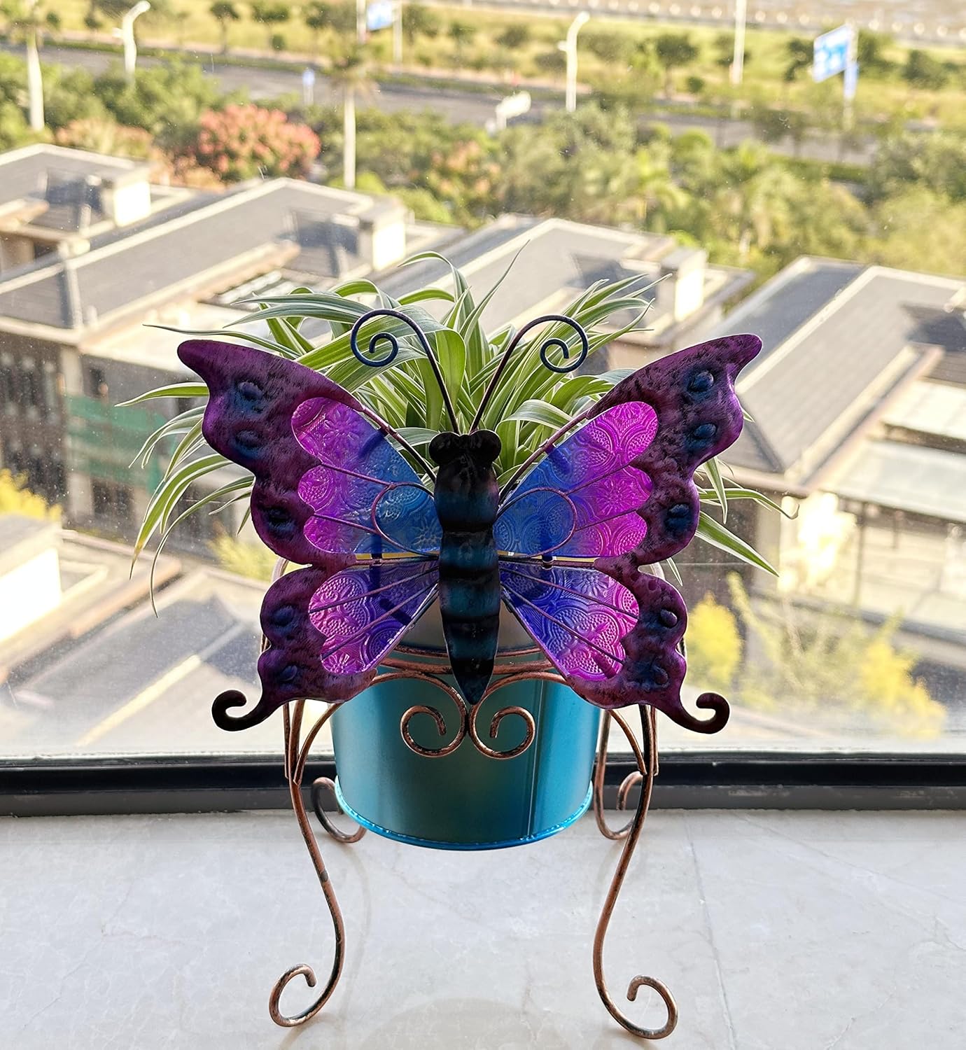 Butterfly Flower Pot,Outdoor Flower Planters,Planter-Lawn & Garden DÉCOR,Planter with Drainage Hole Plant Pots for Cactus and Air Plants for Indoor/Outdoor Use