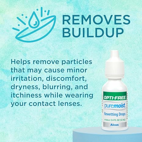 Opti-Free Puremoist Rewetting Drops, 12-mL