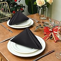 Vista 7 de Ruvanti - Juego de 12 servilletas de tela, servilletas de 45 x 45 centímetros lavables, suaves, duraderas, absorbentes, mezcla de algodón.