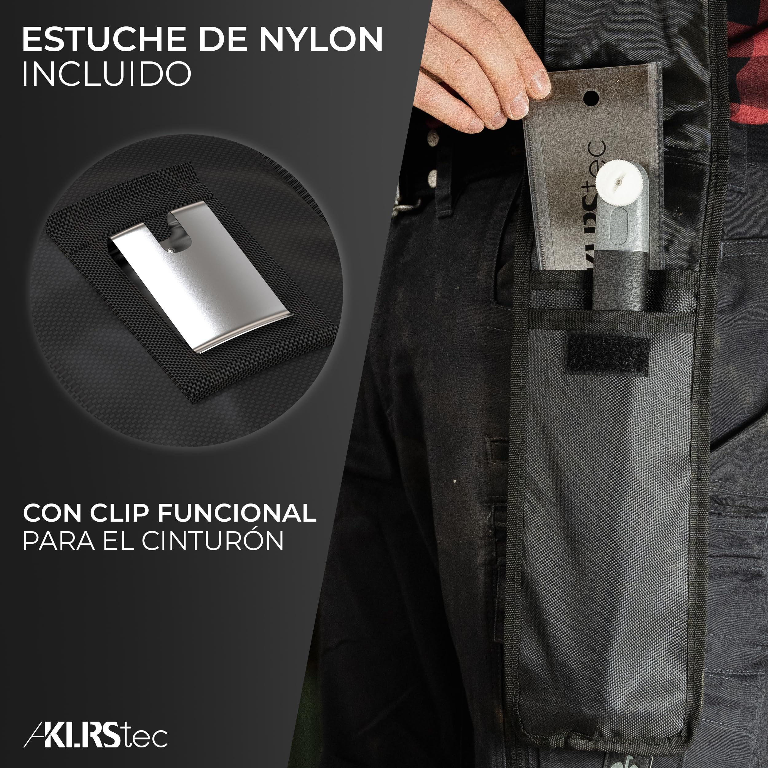 KLRStec® Sierra japonesa profesional para cortes de precisión | Sierra fina de doble cara dentada Ryoba de 240 mm | Perfecta para trabajos con madera y plástico