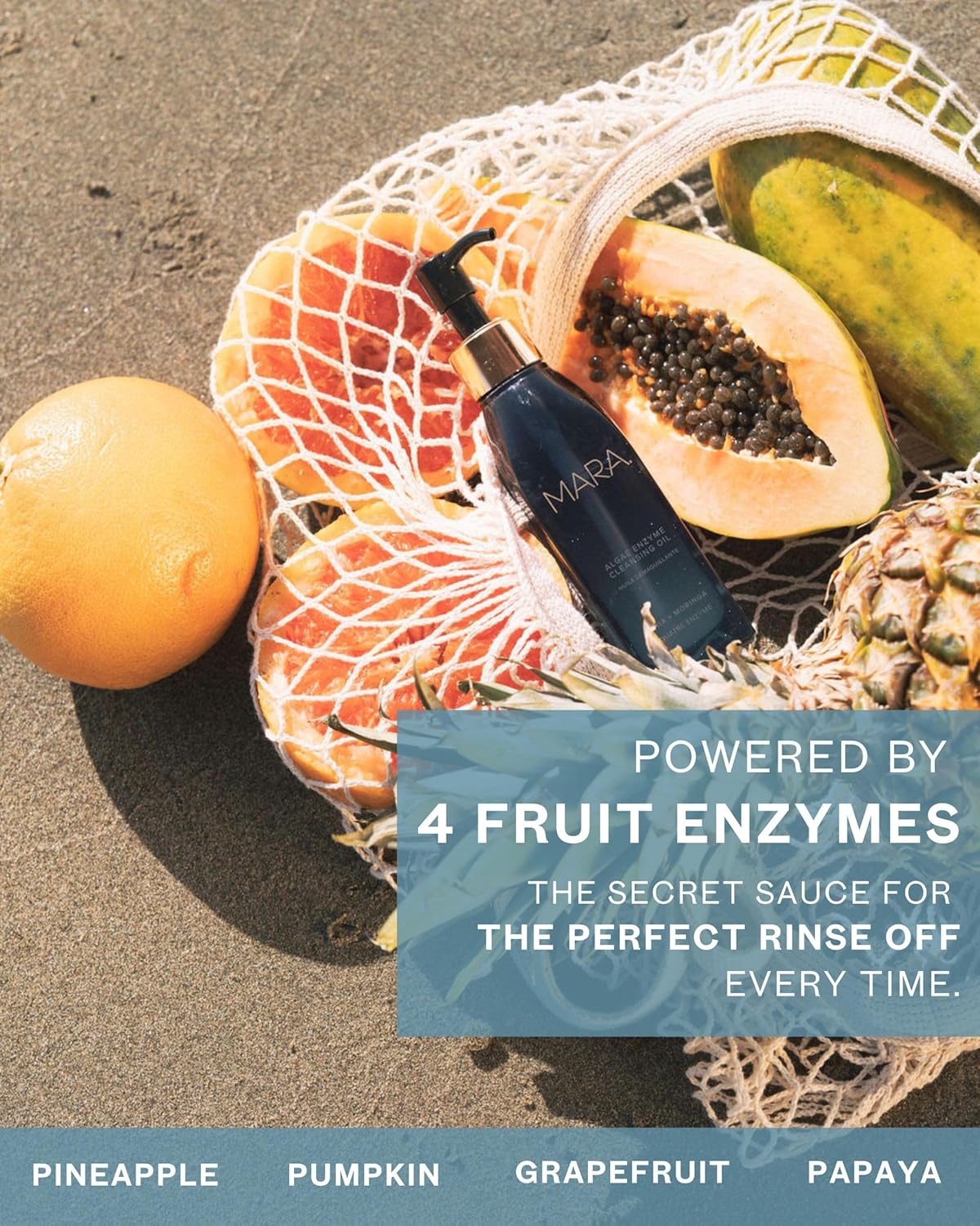 MARA - Algae Enzyme Cleansing Oil Makeup Remover with Chia + Moringa | Skin-Soothing Formula to Cleanse, Hydrate + Exfoliate Skin, For All Skin Types (2 oz | 60 ml; Travel Size) - Image 6