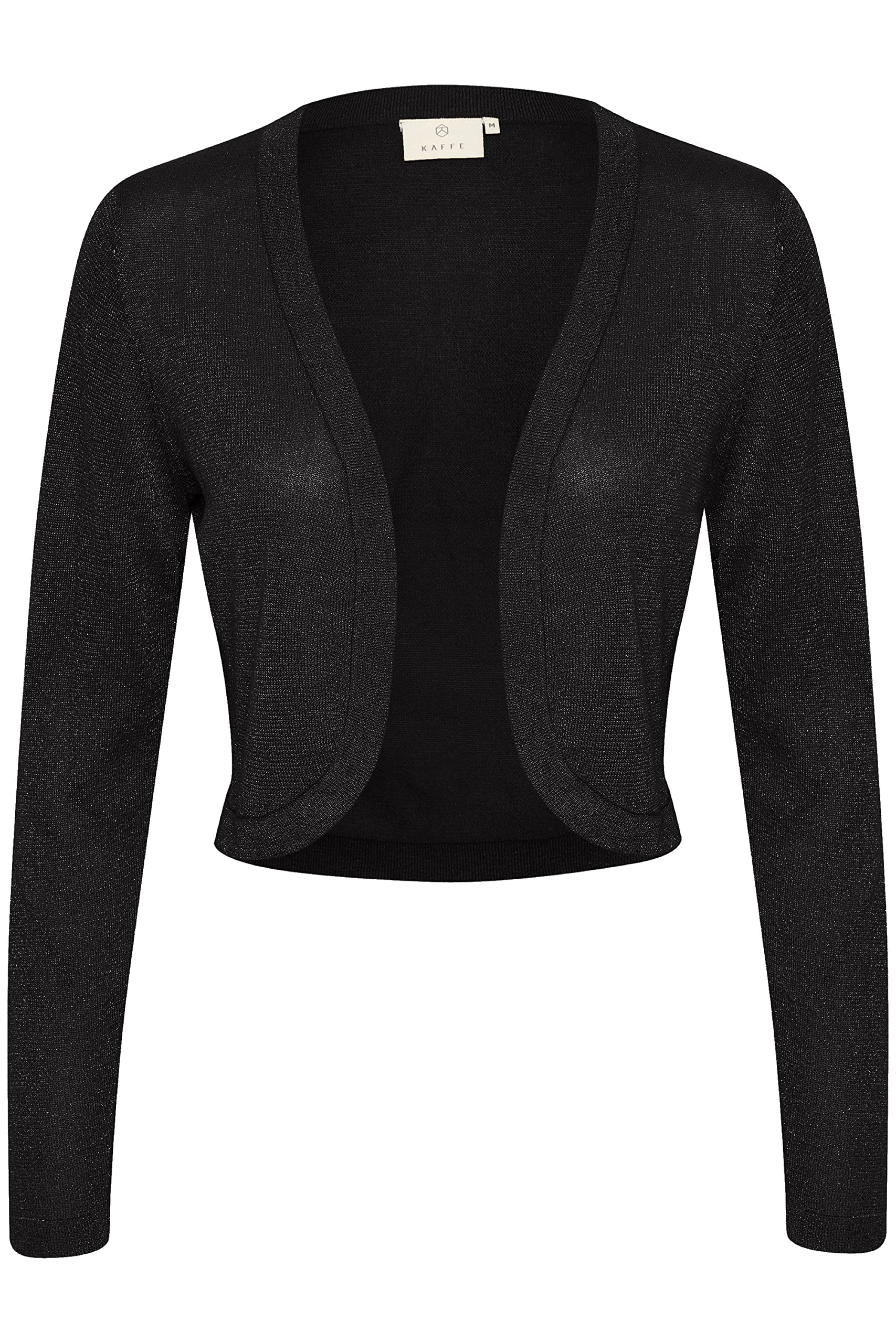 Kaffe Women's Bolero Festive Shoulder Jacket Long Sleeves Shrugs, Black Deep, XS