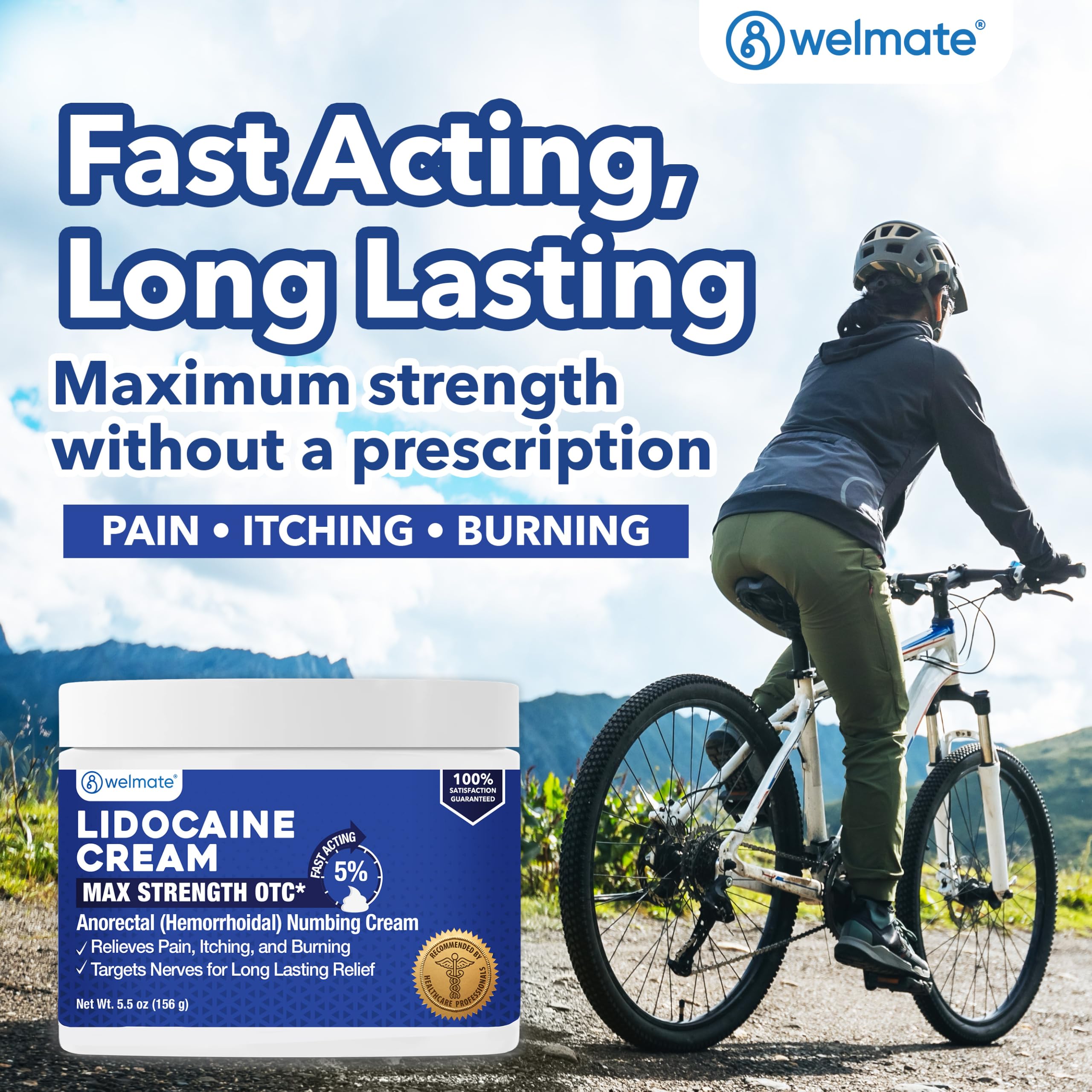 WELMATE, 5% Lidocaine Numbing Cream, Maximum Strength Pain Relief, 5.5 oz — Amazon image 4