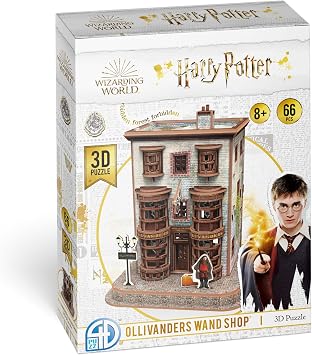 Asmodee CubicFun, Harry Potter Boutique Ollivander, Wand Manufacturers, Building Set, 3D Puzzle, 66 Pieces, Ages 8+ HPP51069