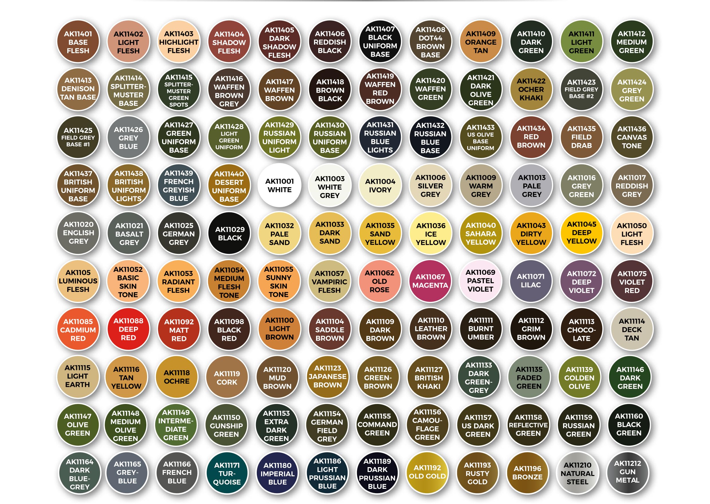 Ak Interactive Coffret de Peinture - 120 Couleurs pour Figurines