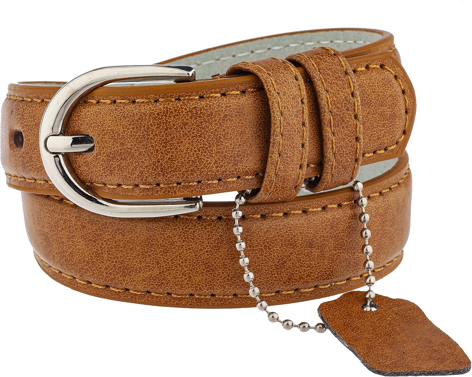 Girls Faux Leather 1 inch Solid Colors Casual Belt - Available from Small to X-Large: Clothing, Shoes & Jewelry
