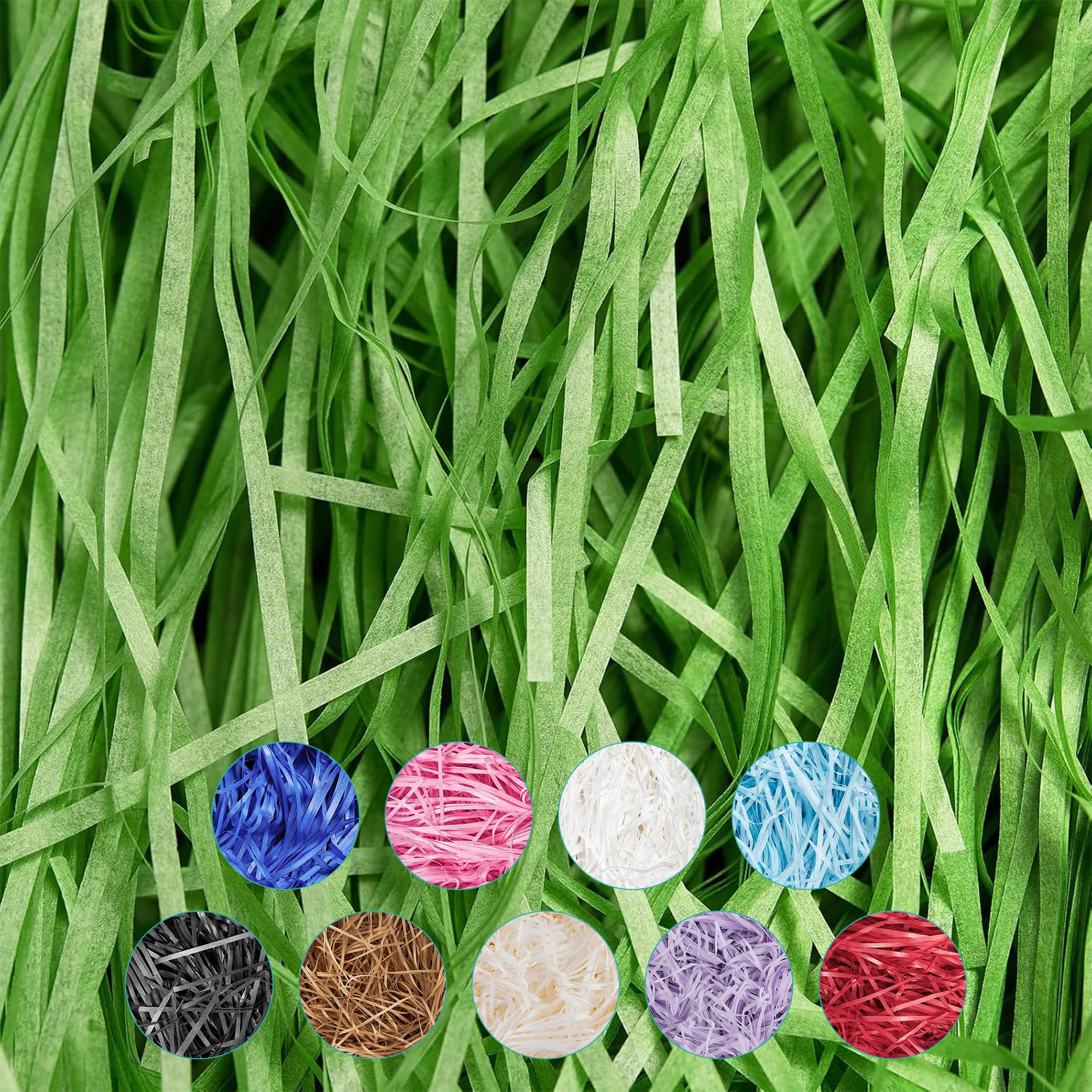 Trimming Shop 500g Christmas Green Shredded Tissue Paper for Gift Boxes — image 1