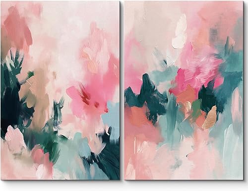 Miniatura 75 de SIGNLEADER Lienzo enmarcado para pared, juego de arte geométrico de mediados de siglo, formas de tocadiscos de música, ilustraciones abstractas,