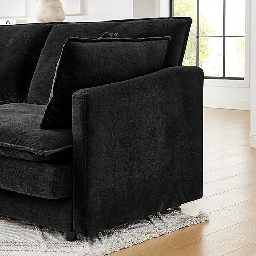 Miniatura 9 de Sofá modular combinado de bricolaje, juego de sofá en forma de L de 110.2 pulgadas para muebles de sala de estar, juego de muebles para la sala de 3