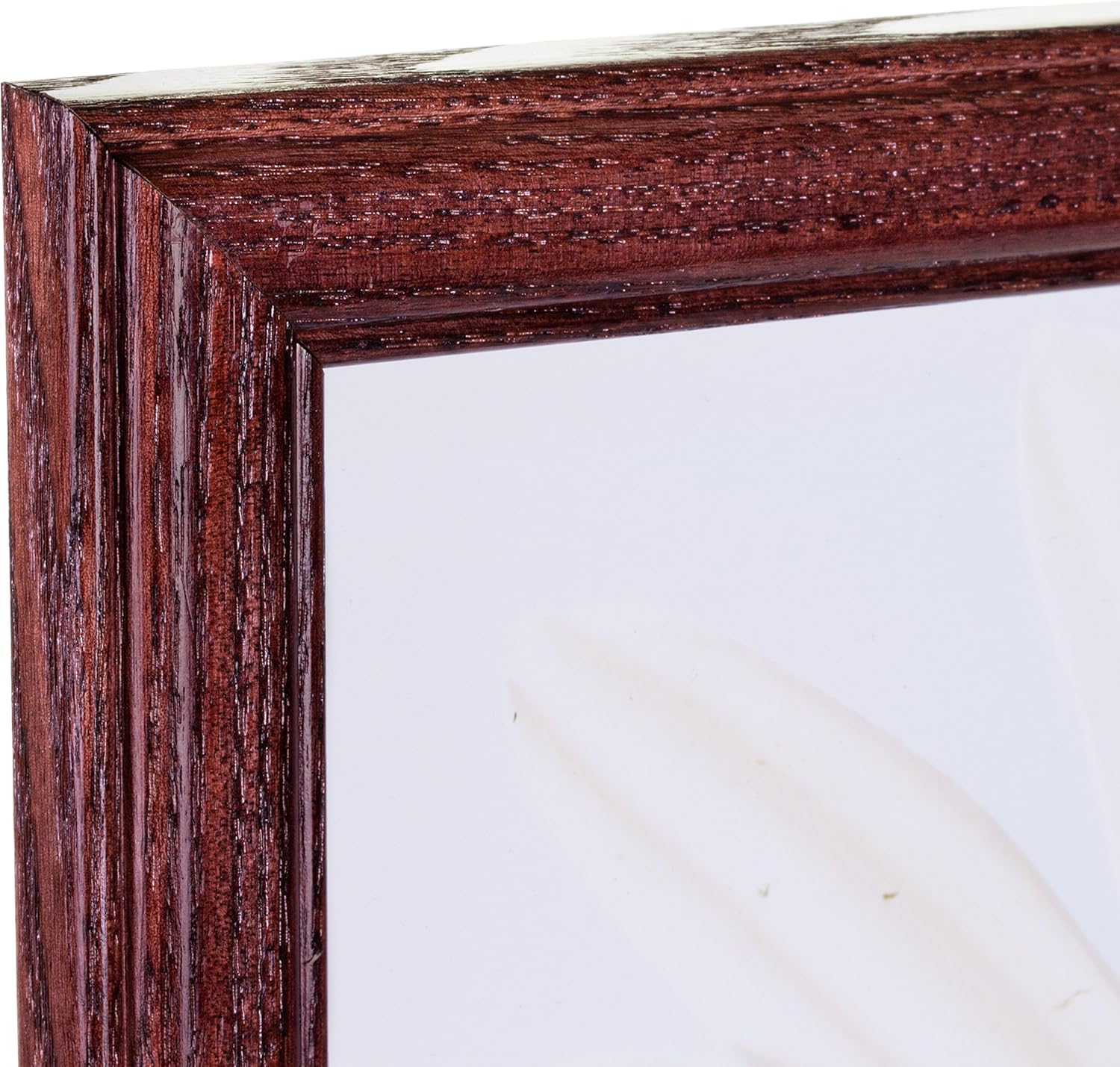 Craig Frames Wiltshire 236, Simple Red Hardwood Picture Frame with Single White Mat - Displays a 8 x 32 Inch Print with the Mat or 12 x 36 Inch without the Mat