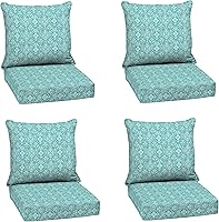 Vista 32 de Arden Selections Juego de cojines profundos para exteriores, 24 x 24 pulgadas, resistente al clima, a prueba de lluvia, resistente a la decoloración