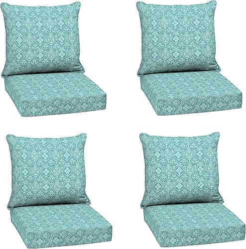 Miniatura 32 de Arden Selections Juego de cojines profundos para exteriores, 24 x 24 pulgadas, resistente al clima, a prueba de lluvia, resistente a la decoloración