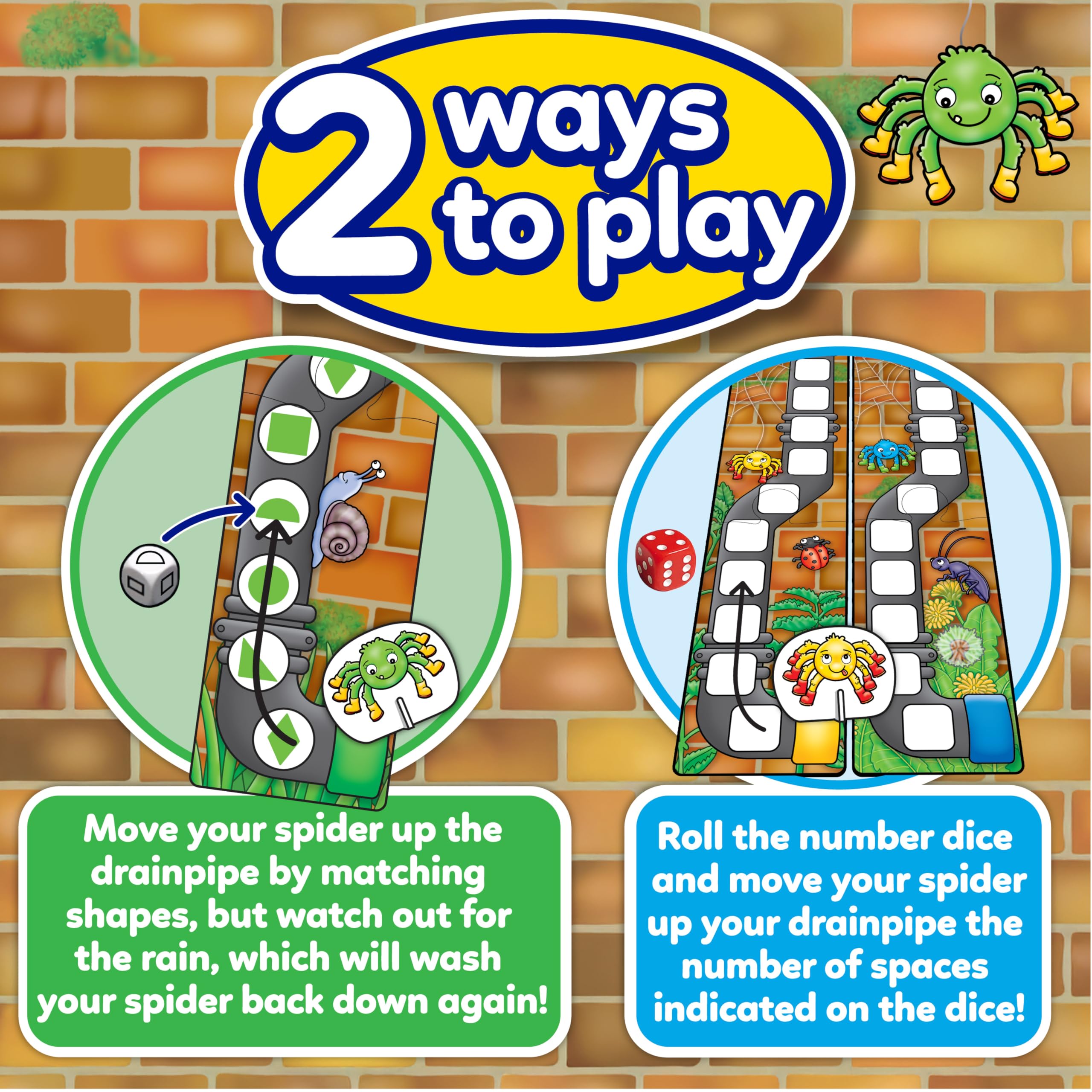 Orchard Toys Insey Winsey Spider Game, Shape and Counting Game for Preschoolers, Perfect For Children Age 3-6, Encourages Number and Counting Skills