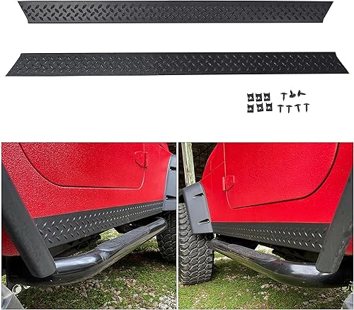 Miniatura 8 de Panel basculante de armadura lateral compatible con Jeep TJ Wrangler 1997-2006 Kit de placa de diamante de repuesto para 11650.05
