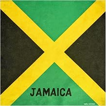 Basic Sense 100% Cotton Jamaica Bandana, Jamaica Flag or Bob Marley Print Headwear