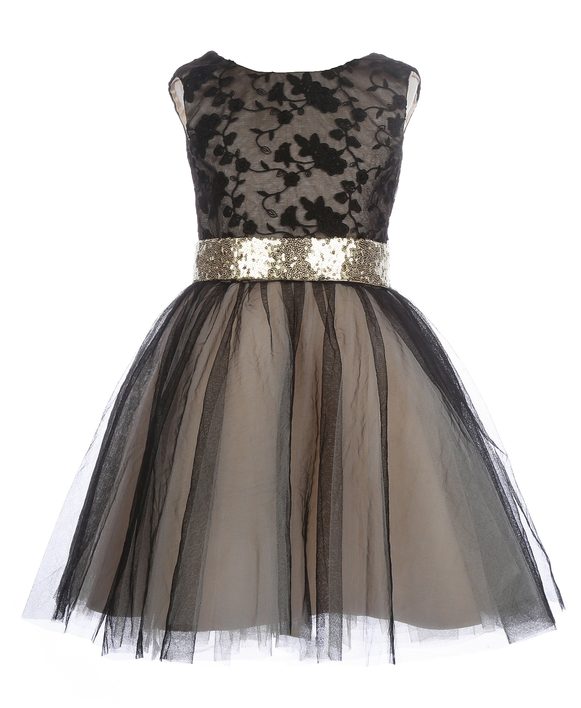 black and gold girls dress Mrprettys Sequin Flower Girl Dresses Little Wedding Party Toddler Dress _Nail Count_1