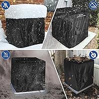 Vista 6 de Cubierta central de aire acondicionado para unidades exteriores, cubierta impermeable 2 en 1 con malla ventilada y diseño superior desmontable