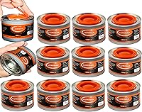 Vista 1 de Latas de combustible de roce con mecha resellable Luminar, paquete de 12, 4 horas - Quemadores de calidad premium para calentadores de alimentos