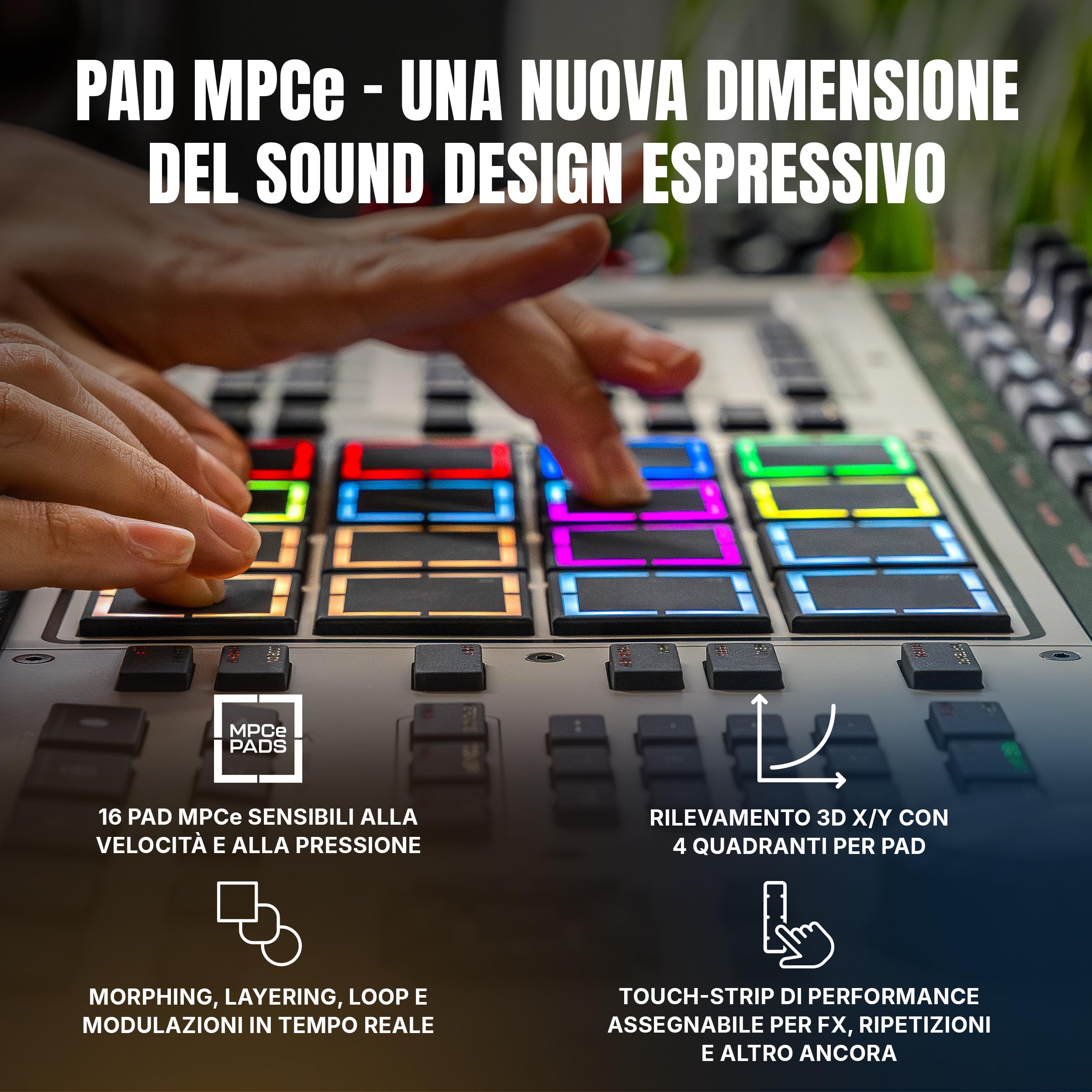 Akai Professional MPC XL Centro di Produzione Musicale | Standalone, Pad MPCe, Touchscreen, CPU 8-Core, 16GB RAM, 256GB SSD, per Campionamento, Sequencing e Produzione Musicale