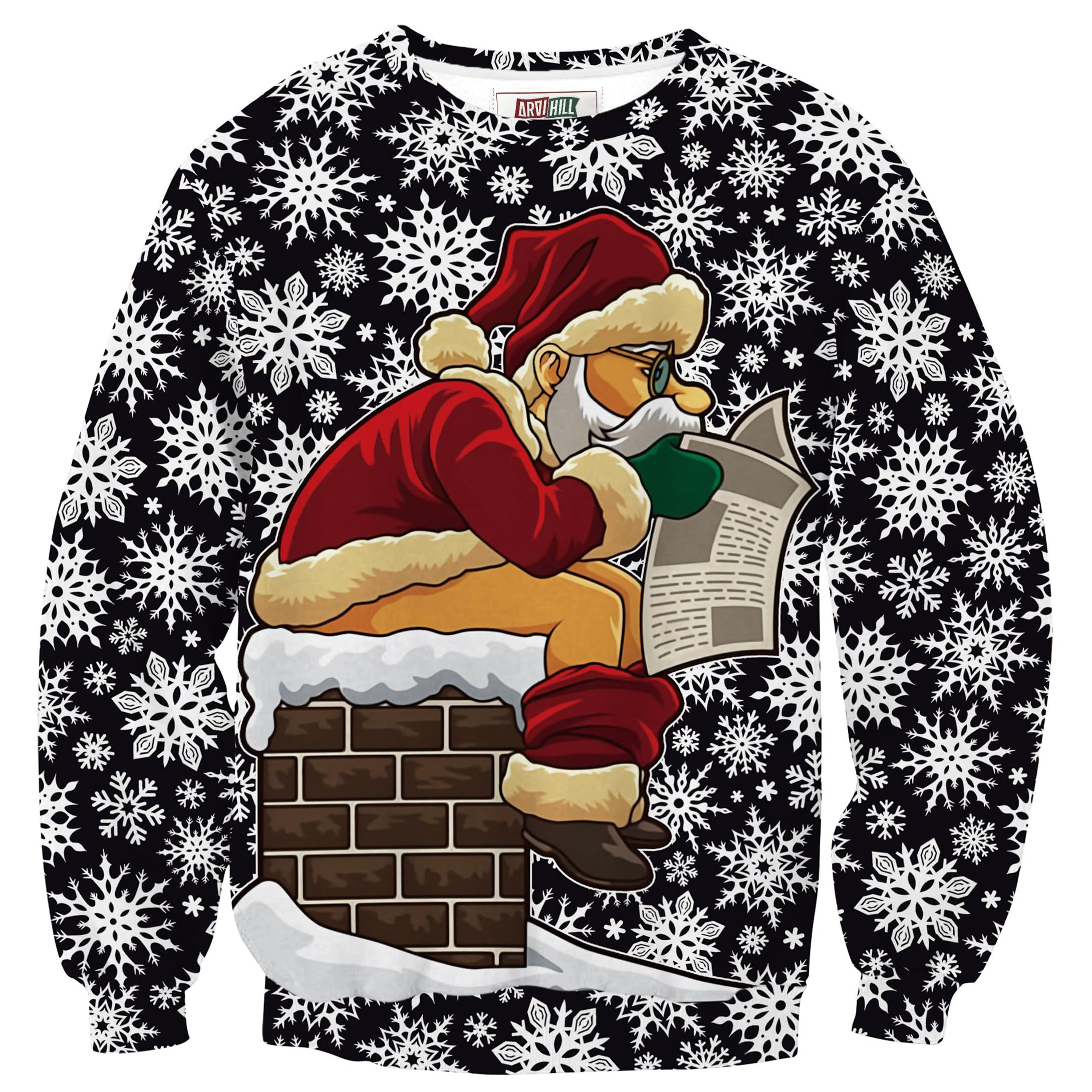 Arvilhill Men's Ugly Christmas Funny Sweatshirt Loose Fit Adult Xmas 3D Print