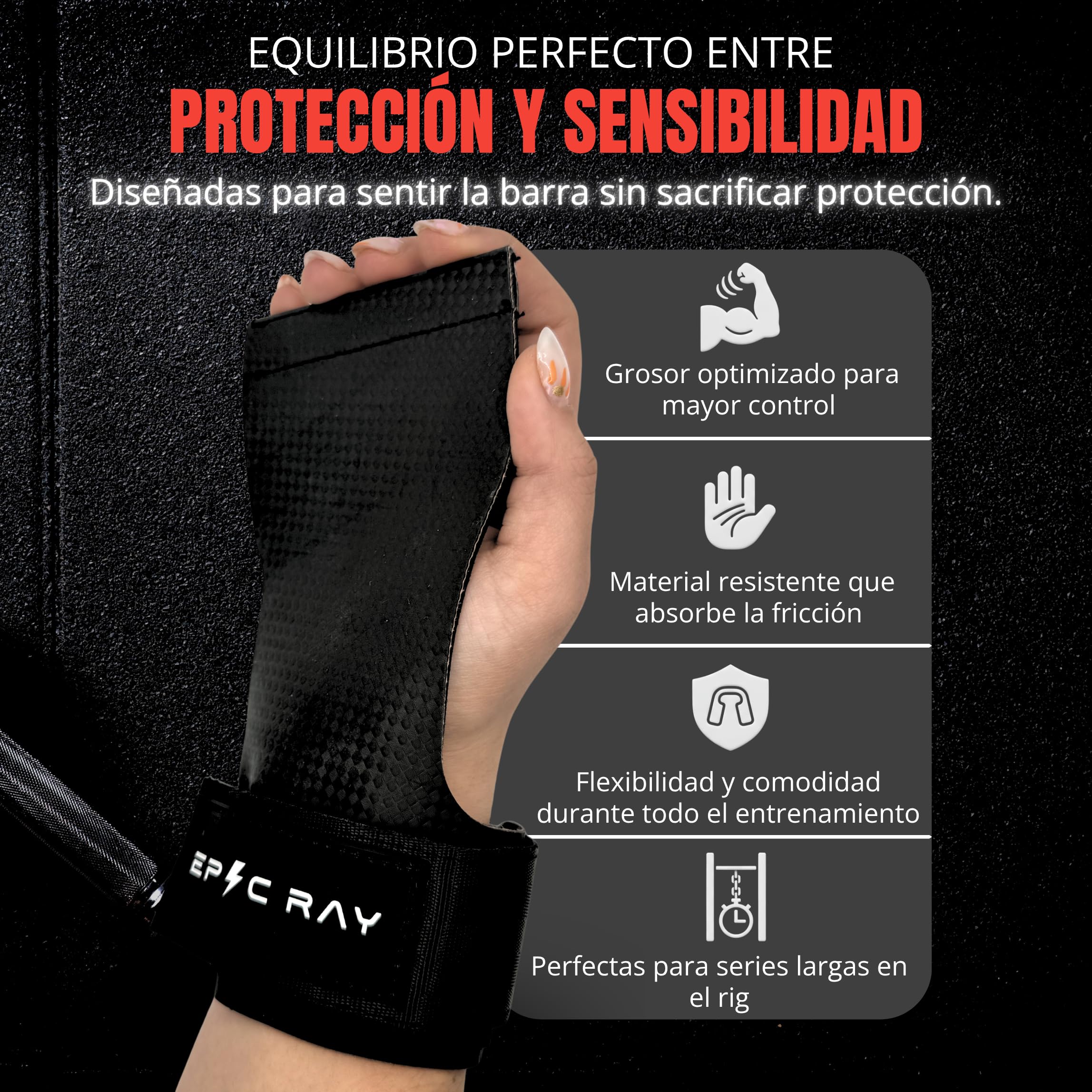 Calleras para Cross Training y Calistenia de Microfibra de Carbono – Kit Calleras, Muñequeras y Cinta Pulgar para Hombre y Mujer