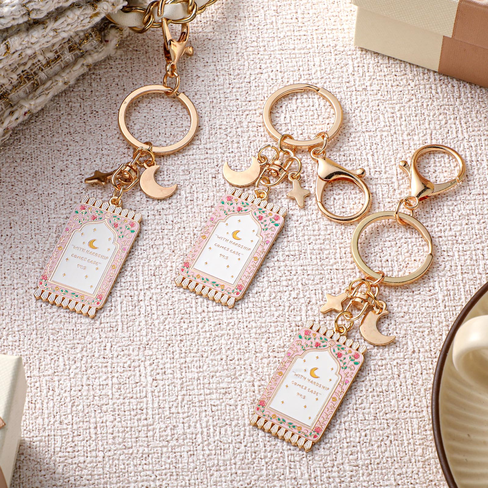 Islamic Keychain Gifts Bulk Plated Enamel Muslim Keychain Islamic Gifts for Women Men
