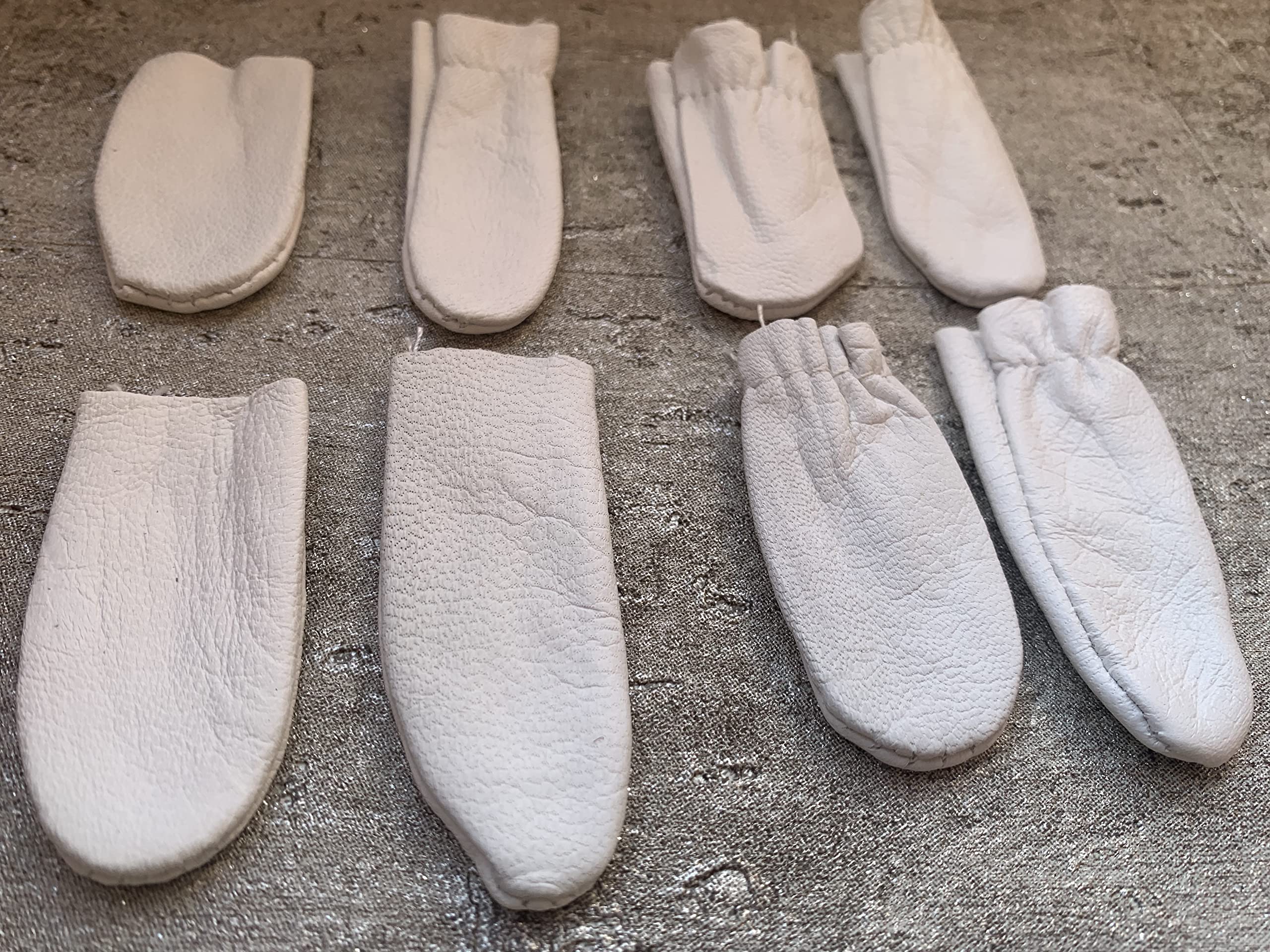 Heidifeathers 4 Pairs X Leather Finger Protectors - Needle Felting