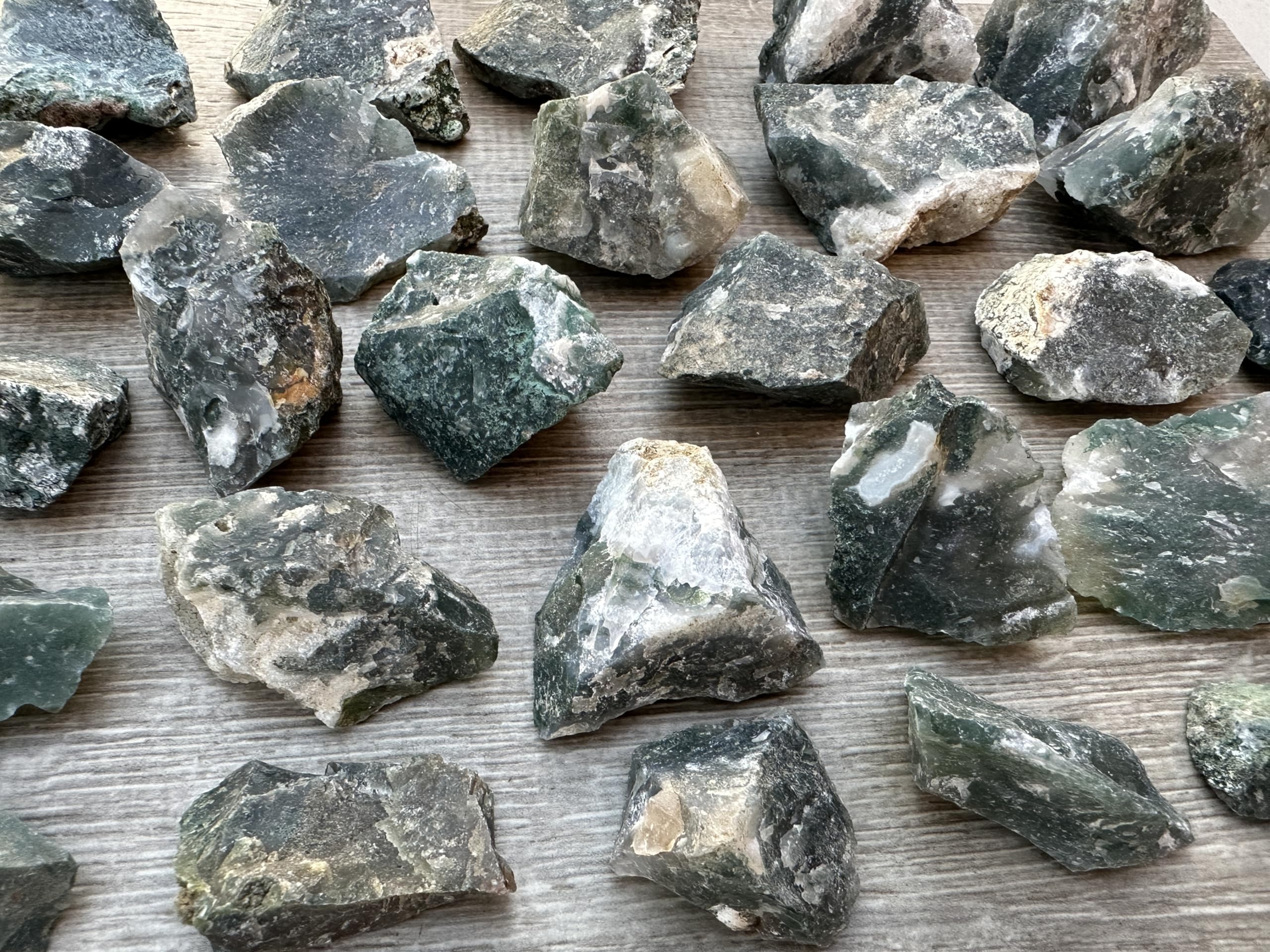GAF TREASURES 1/2 LB Raw Tree Agate Crystals, Natural Tree Agate, Natural Rough Tree Agate Crystals, Tree Agate Healing Crystals (Tree Agate)