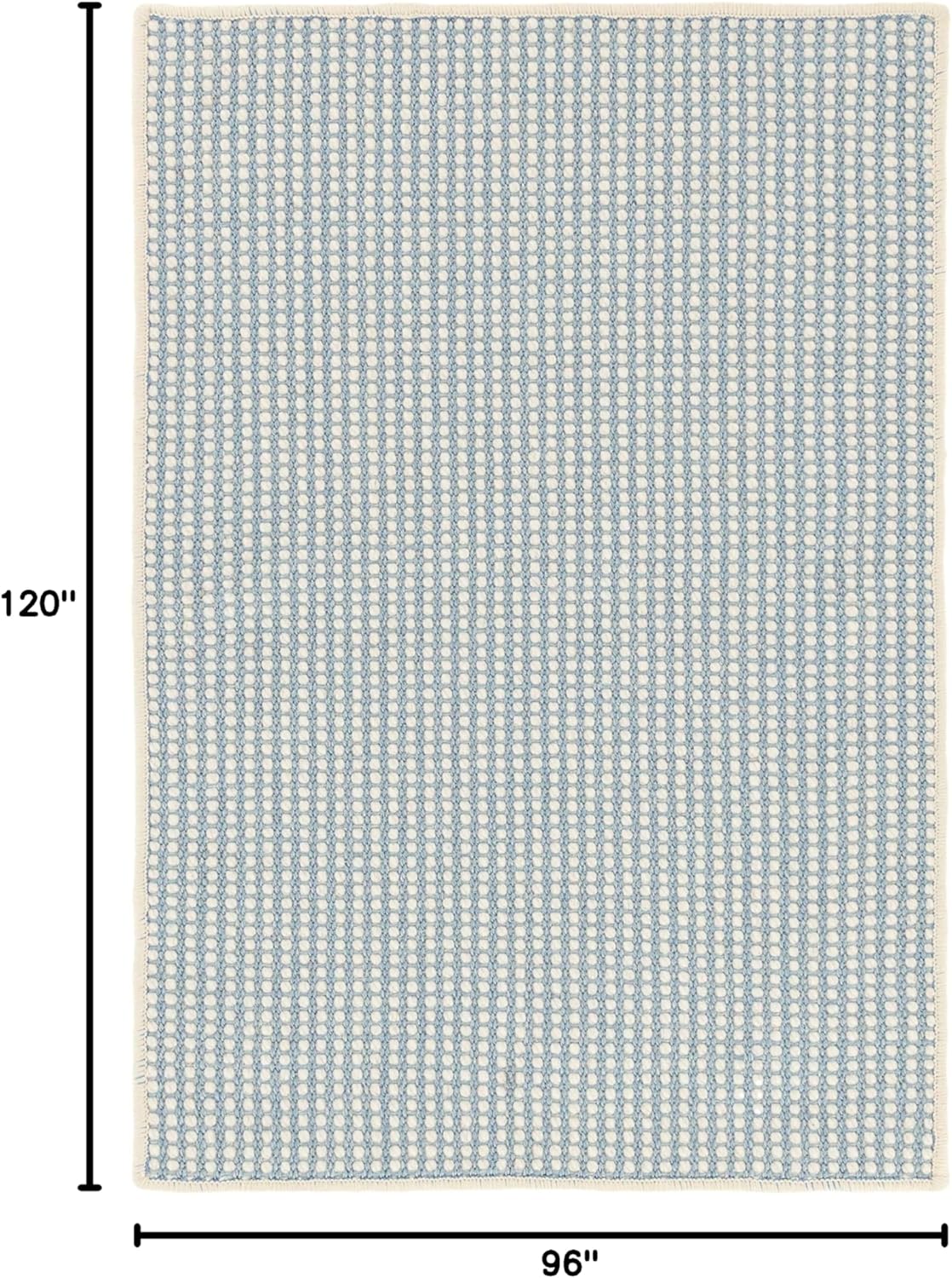 Dash & Albert Pixel Sky Woven Sisal/Wool Rug, 7.5 X 9.5 Feet, Blue Geometric Pattern