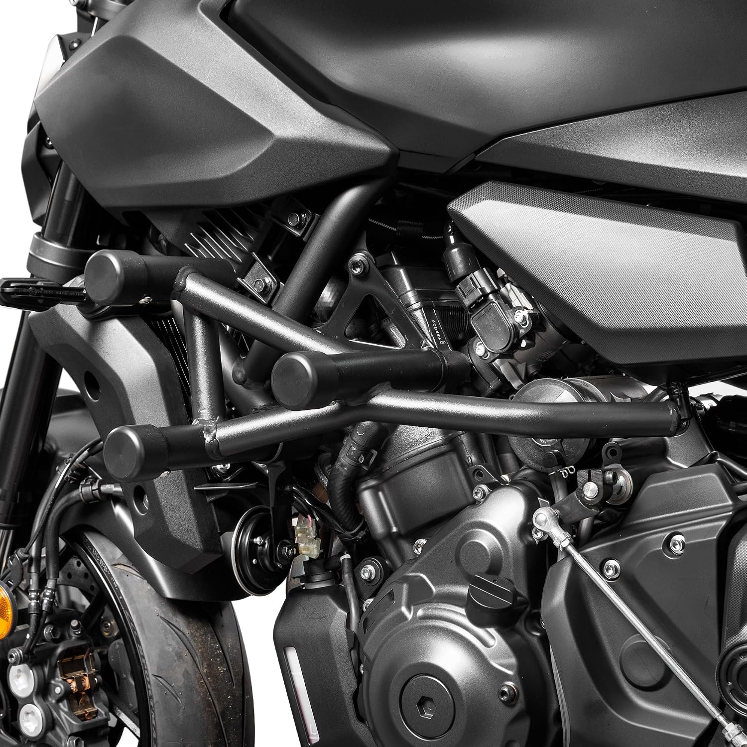 Motorcycle Engine Guard Crash Bar for Yamaha MT-07 2025 2026 MT07 FZ07 FZ-07 Highway Bumper Falling Body Frame Side Protection Set, Black