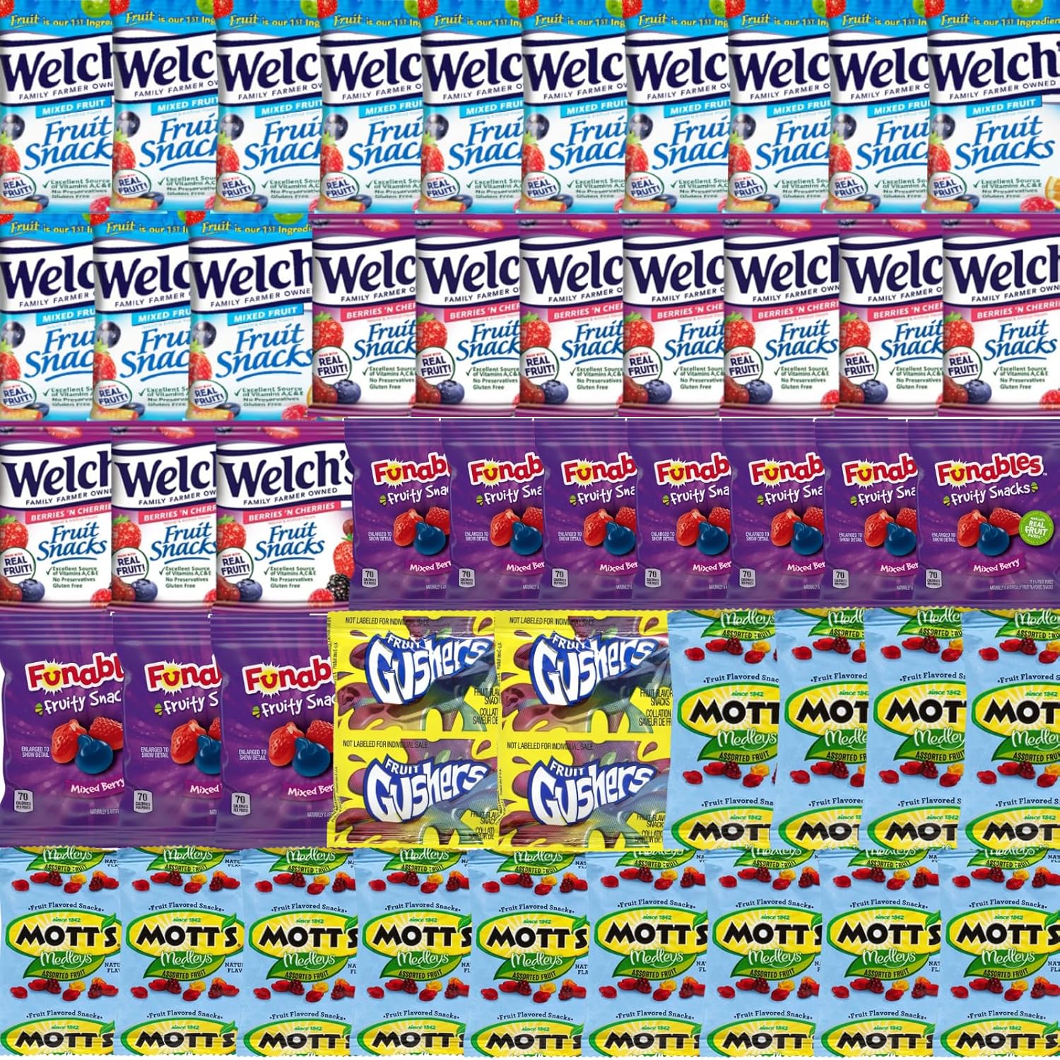 Fruit Snacks Galore (50 Count) Fruit Snack Bulk Gummies