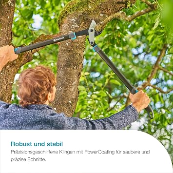Gardena EnergyCut Pro L Pruning Shears for Dry Branches 50 mm Cutting Diameter Precision Ground Blades Lightweight Design Ergonomic Handles (12052-20)