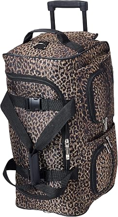 Rockland Rolling Duffel Bag, Black, 22