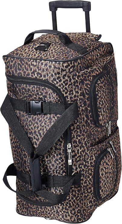Rockland Rolling Duffel Bag, Black, 22