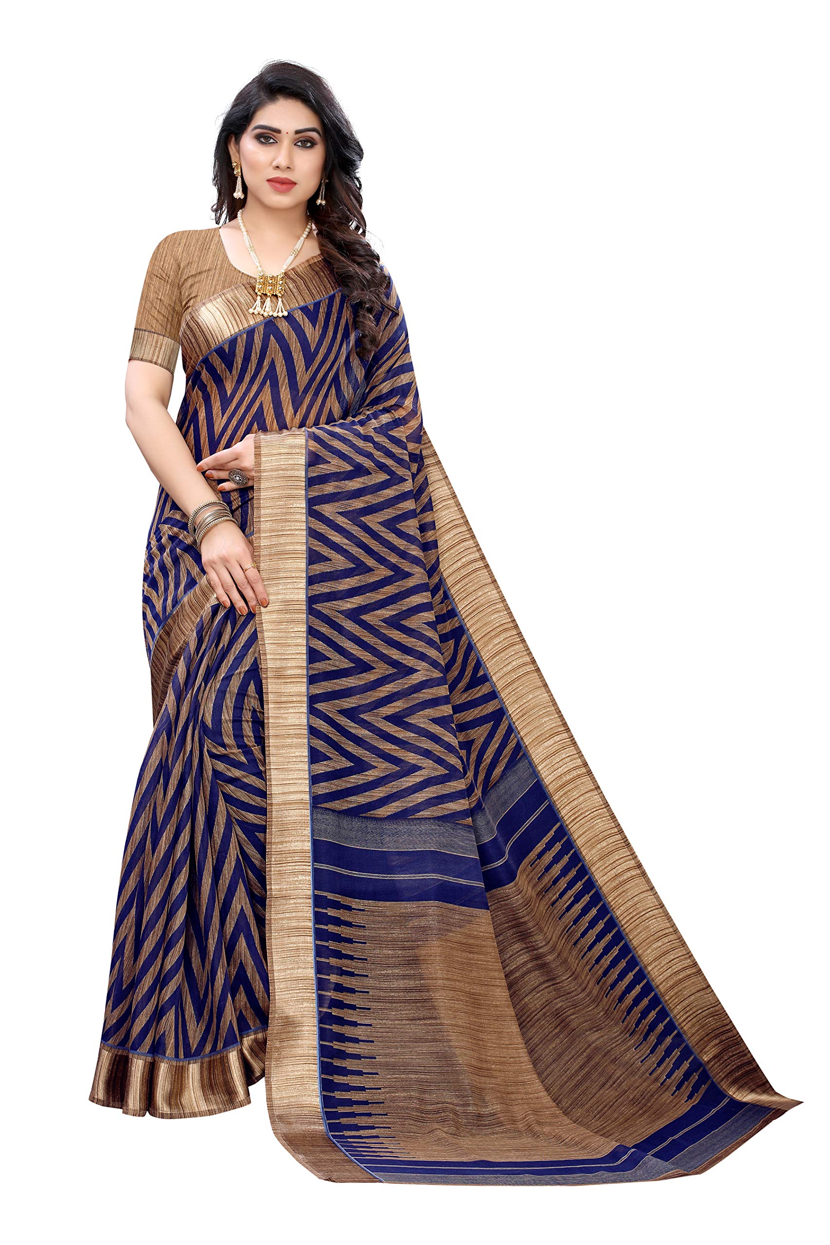 Bee M Pee DesignerWomen's Cotton Blend Saree