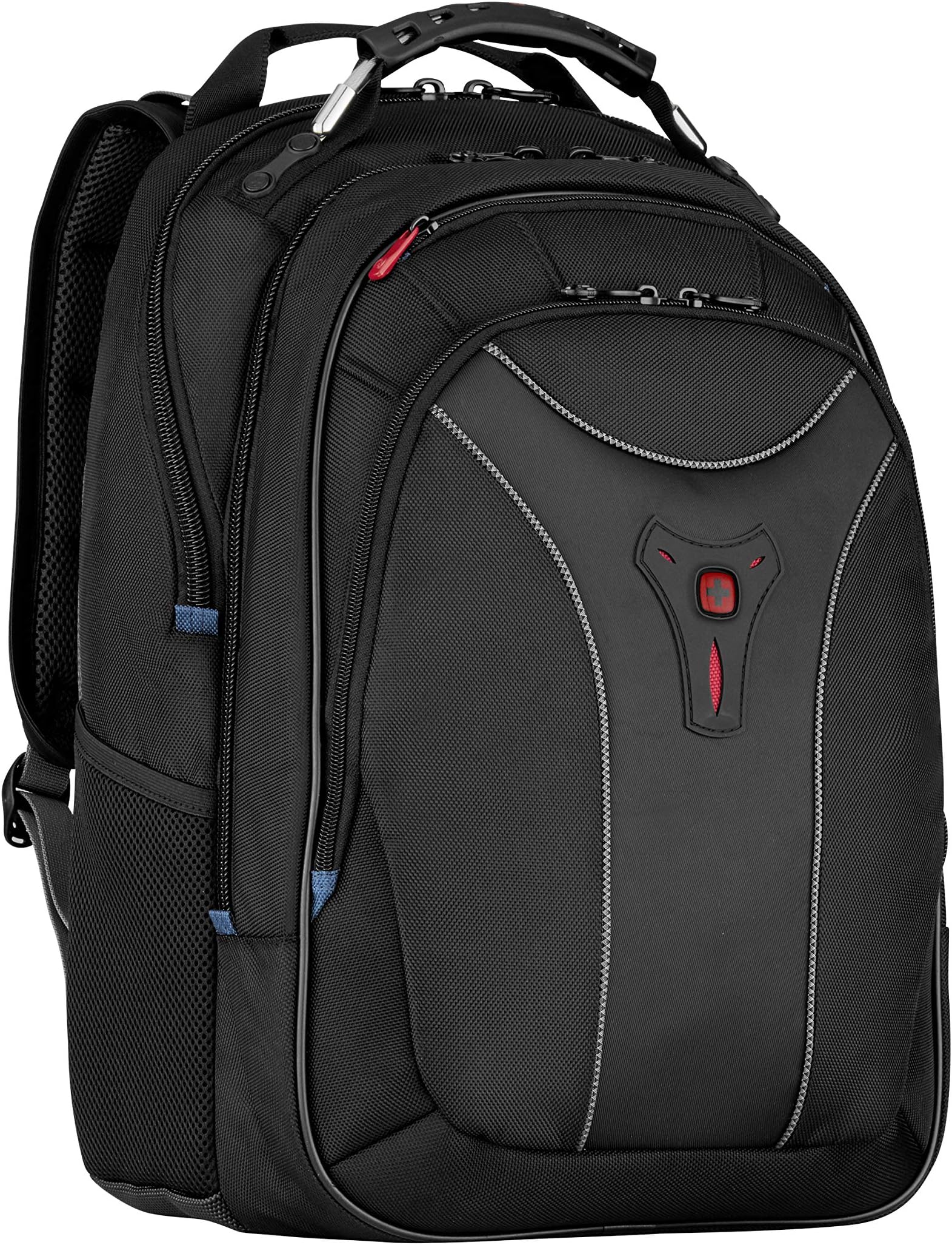 SwissGear Carbon II Black Notebook Backpack-Fits Apple Macbook Pro 15 inch and 17 inch