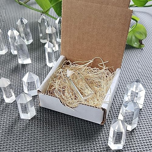 Miniatura 4 de Cuarzo transparente grande natural del Himalaya tibetano de alta altitud crudo de 6 lados de cristal de punta de cuarzo transparente. Punta de
