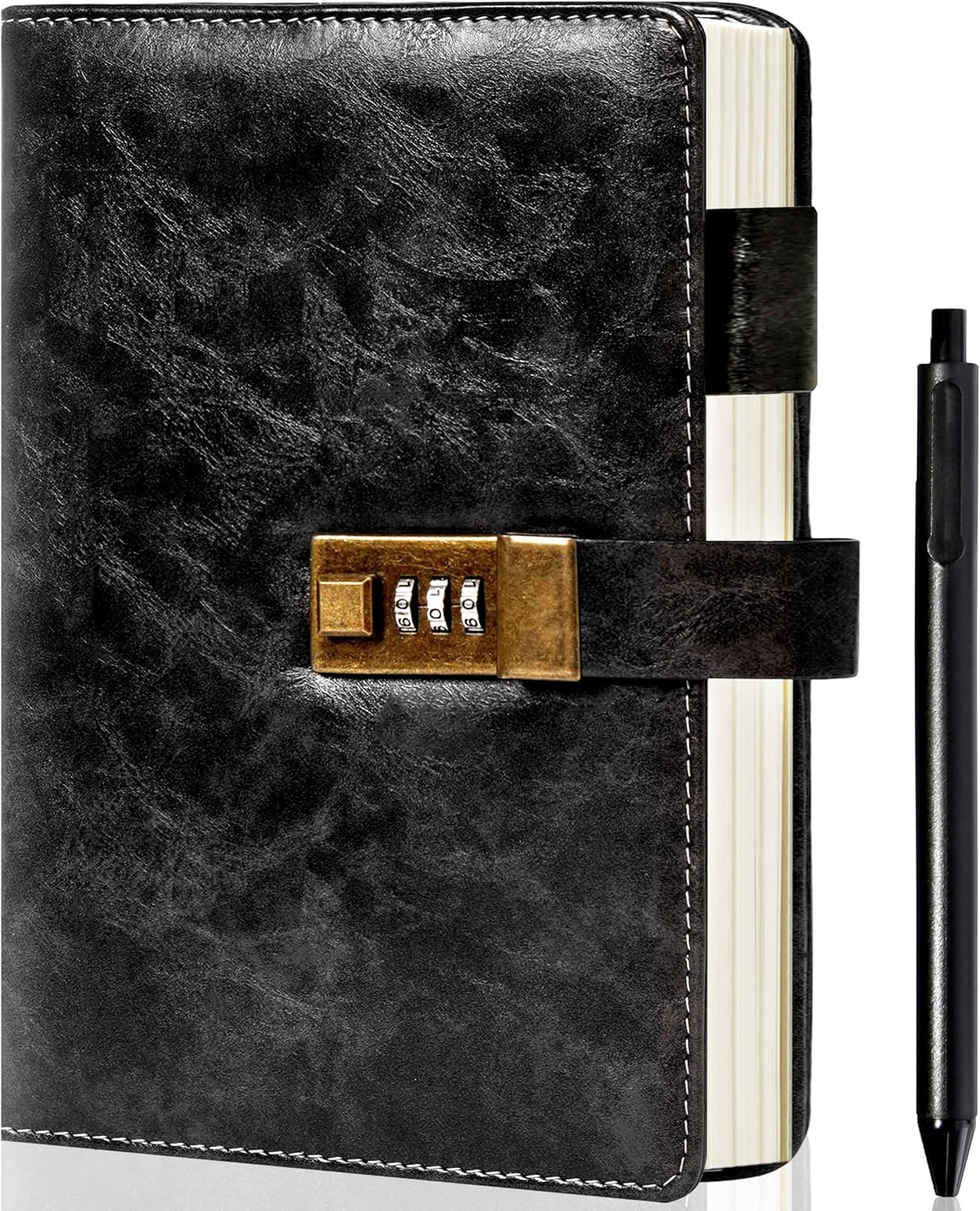 CAGIE Journal for Men with Lock, Waterproof Locked Journal